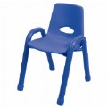 Factory Second Chunky Stackable Chair - 13.5" Seat Height - Natural Blue