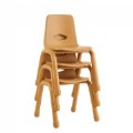 Thumbnail Image #4 of Chunky Stackable Chair - 13.5" Seat Height - Natural