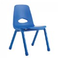 Factory Second Chunky Stackable Chair - 15.5" Seat Height - Blue