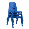 Thumbnail Image #4 of Nature Color Chunky Stackable Chair - 15.5" Seat Height - Blue
