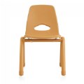 Alternate Image #2 of Nature Color Chunky Stackable Chair - 15.5" Seat Height - Natural