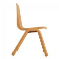 Alternate Image #3 of Nature Color Chunky Stackable Chair - 15.5" Seat Height - Natural
