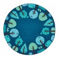 Kaplan® Tranquil Trees Carpets - 6' Round - Blue