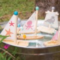 Alternate Image #3 of Starfish Sailboat Wooden Water Toy