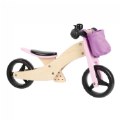 Alternate Image #3 of Wooden 2-in-1 Tricycle & Balance Bike - Pink