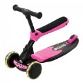 Alternate Image #4 of Skootie 2-in-1 Ride-On and Scooter - Neon Pink