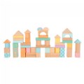 Alternate Image #2 of Pastel Wooden Building Blocks - 50 Pieces