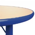 Alternate Image #3 of Nature Color Chunky 42" Round Toddler Table with 12" - 16" Adjustable Legs - Blue