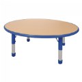 Nature Color Chunky 42" Round Toddler Table with 12" - 16" Adjustable Legs