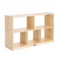 Thumbnail Image of Carolina Birch Plywood  5-Compartment Storage Unit with Acrylic Back - 30" Height
