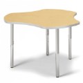 44" x 47" Collaborative Hub Table - Maple/Gray