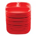 Primary Thumbnail of Family Style Dining Divided Plates Red - Set of 12