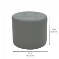 Thumbnail Image #5 of 16" Tufted Round Ottoman - Gray