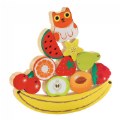 Alternate Image #2 of Wooden Fruit Puzzle & Stacking Game