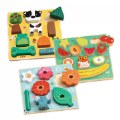 Wooden Puzzle & Stacking Games - Set of 3 Puzzle Boards