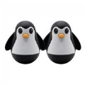 Silicone Penguin Wobble with Chimes - Set of 2