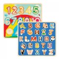 Wooden ABC and Numbers Peg Puzzle Set