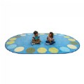 Thumbnail Image #2 of Calming Colors Open Seating Oval Classroom Carpet - 8' x 12'