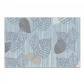 Sense of Place Leaf Carpet - Blue - 4' x 6' Rectangle