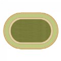 Sense of Place Lowland Stripe Carpet - Green - 8' x 12' Oval