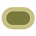 Sense of Place Lowland Stripe Carpet - Green - 4' x 6' Oval