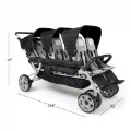 Alternate Image #8 of Gaggle® Jamboree 6-Seat Stroller - Black