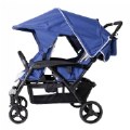 Alternate Image #3 of Gaggle® Odyssey 4-Seat Quad Stroller - Blue/Gray