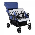 Alternate Image #4 of Gaggle® Odyssey 4-Seat Quad Stroller - Blue/Gray