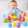 Alternate Image #2 of Soft Stack Baby Bricks - 24 Pieces