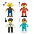 Alternate Image #2 of PicassoTiles 4-Piece City Builder Character Figure Set