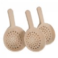 Thumbnail Image #3 of Short Handled Wooden Slotted Spoons - Set of 3