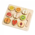 Wooden Slice & Match Fruit Puzzle