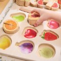 Alternate Thumbnail #4 of Wooden Slice & Match Fruit Puzzle