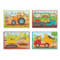 Thumbnail Image of 4 Wooden Construction Jigsaw Puzzles in Wood Box