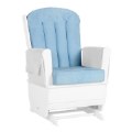 White Comfort Glider Replacement Back and Seat Cushions - Blue