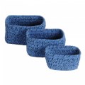 Soft Storage Nesting Baskets - Blue Multi - Set of 3