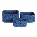 Thumbnail Image #3 of Soft Storage Nesting Baskets - Blue Multi - Set of 3