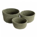 Primary Thumbnail of Soft Storage Nesting Baskets - Moss Green - Set of 3