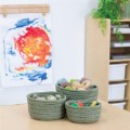Alternate Thumbnail #3 of Soft Storage Nesting Baskets - Moss Green - Set of 3
