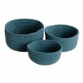Primary Thumbnail of Soft Storage Nesting Baskets - Ocean Blue - Set of 3
