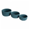 Alternate Thumbnail #3 of Soft Storage Nesting Baskets - Ocean Blue - Set of 3