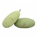 Fern & Sage Mini Round Poufs with Handle - Set of 2