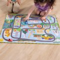 Alternate Thumbnail #3 of Race Around the World Tracks Floor Puzzle - 48 Pieces