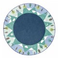 Alternate Thumbnail #2 of Tranquil Mountains Round Carpets