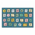 Primary Thumbnail of Alphabet Blocks Value PLUS Rug - Dark Blue - 7'6" x 12' Rectangle