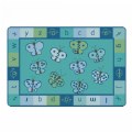 Primary Thumbnail of KIDSoft&trade; 123 ABC Butterfly Fun Rug - Tranquil - 7'6" x 12' Rectangle