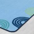 Alternate Thumbnail #2 of KIDSoft&trade; Rainbows Border Rug - Blue Tranquil - 6' x 9' Rectangle