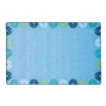 Primary Thumbnail of KIDSoft&trade; Rainbows Border Rug - Blue Tranquil - 6' x 9' Rectangle