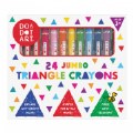 Primary Thumbnail of Jumbo Easy Grip Triangle Anti-Roll Crayons - 24 Count