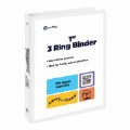 Primary Thumbnail of 1" White Clear View Binder